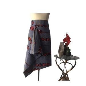 𝅺elegant African Print Handkerchief Skirt (#12)